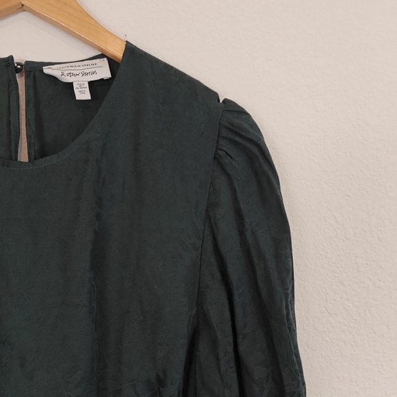 & Other Stories Gathers Long Sleeves Floral Jacquard Mini Dress Size 4 - Picture 8 of 14